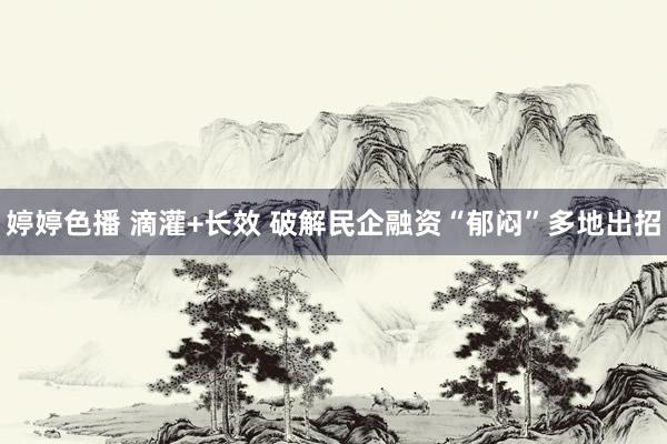 婷婷色播 滴灌+长效 破解民企融资“郁闷”多地出招